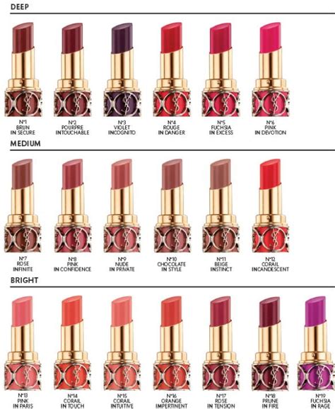 best shade of ysl lipstick|ysl lipstick color chart.